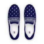 BGR Womens Navy Blue Bando Slip Ons