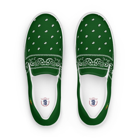 BGR Men’s Hunter Green Bando Slip Ons