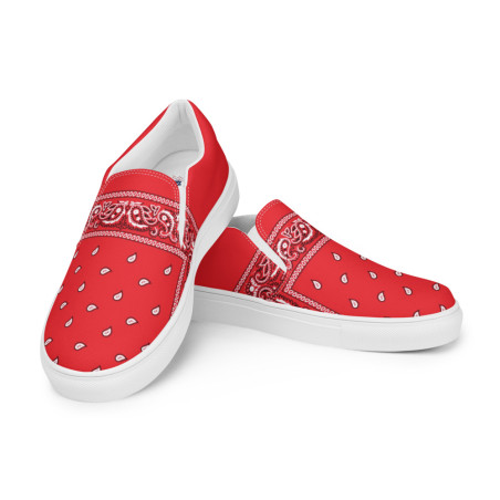 BGR Womens Hot Orange Bando Slip Ons