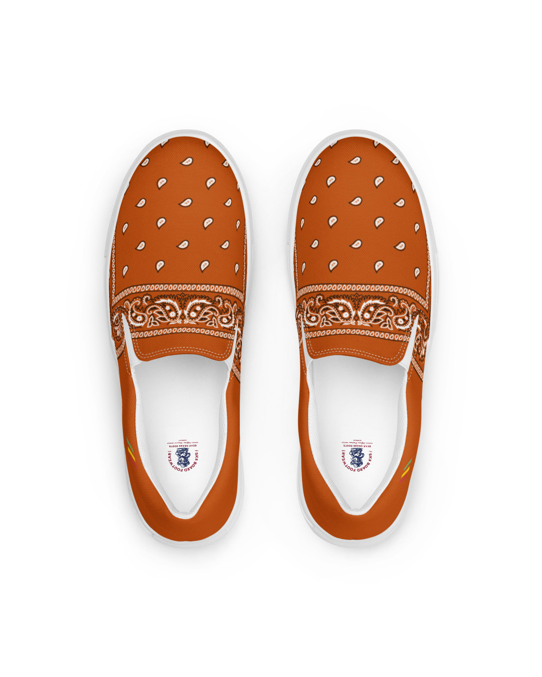 BGR Womens Burnt Orange Bando Slip Ons