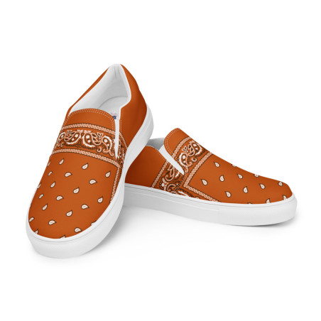 BGR Womens Burnt Orange Bando Slip Ons