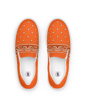 BGR Womens Orange Bando Slip Ons