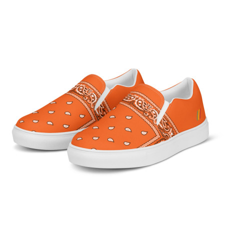 BGR Womens Orange Bando Slip Ons