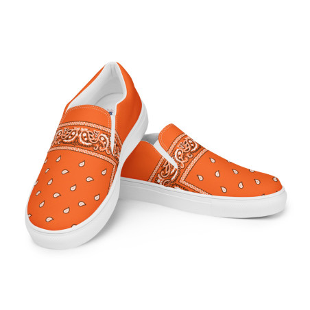 BGR Womens Orange Bando Slip Ons