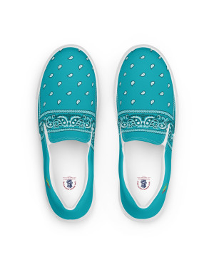 BGR Womens Turquoise Bando Slip Ons
