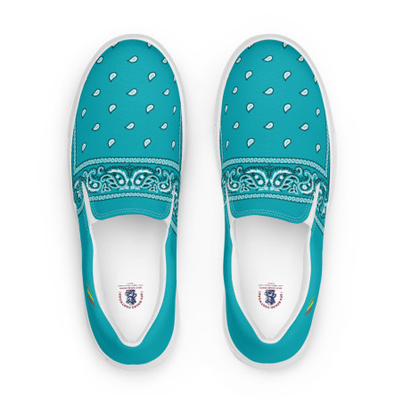 BGR Womens Turquoise Bando Slip Ons
