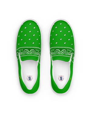 BGR Womens Kelly Green Bando Slip Ons