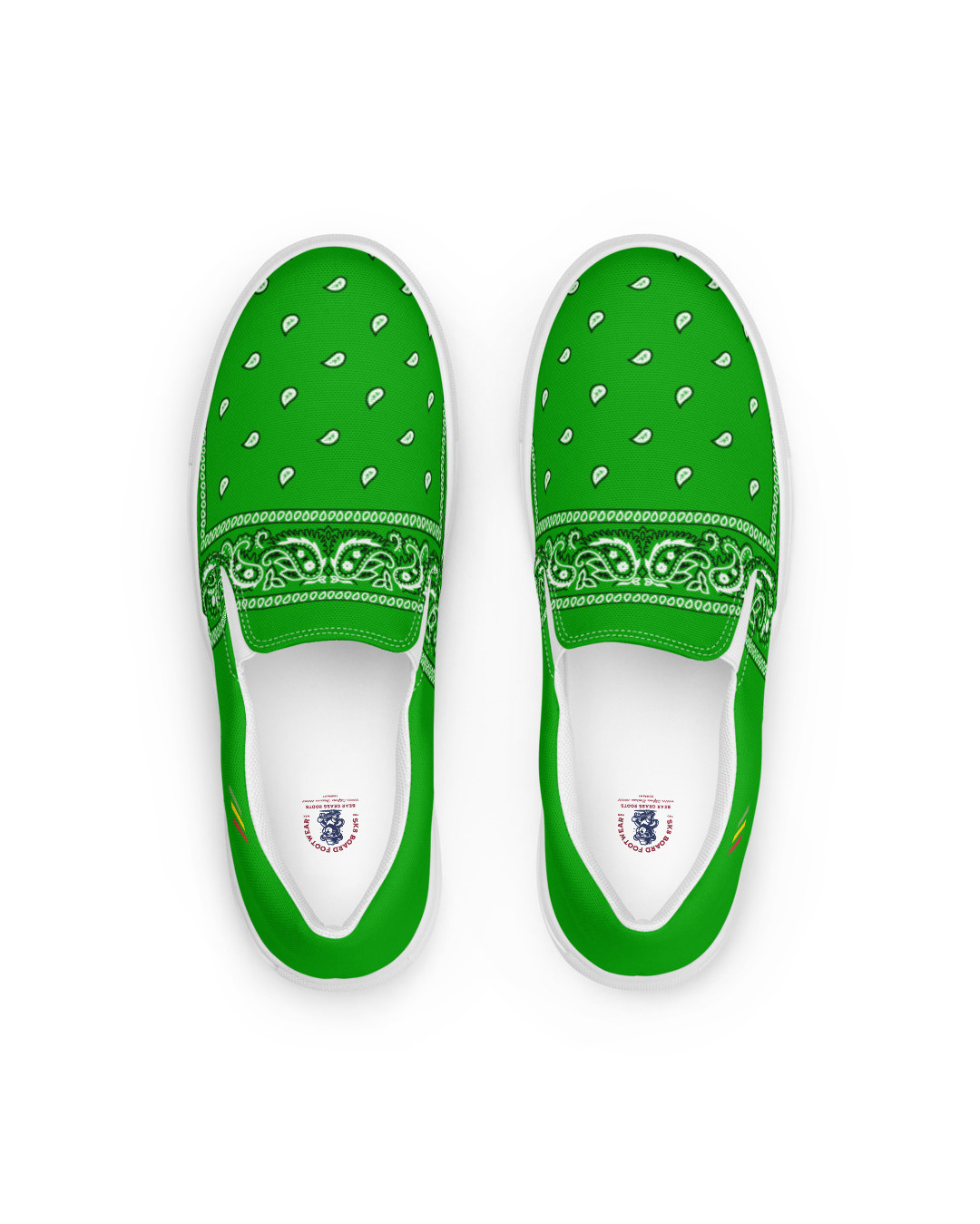 BGR Womens Kelly Green Bando Slip Ons
