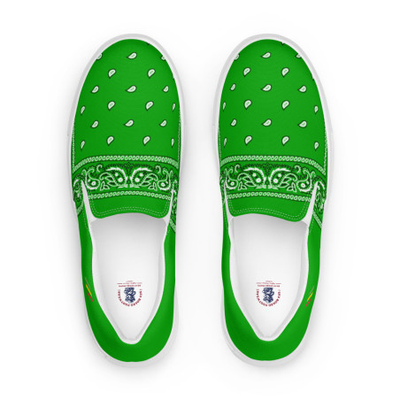 BGR Womens Kelly Green Bando Slip Ons