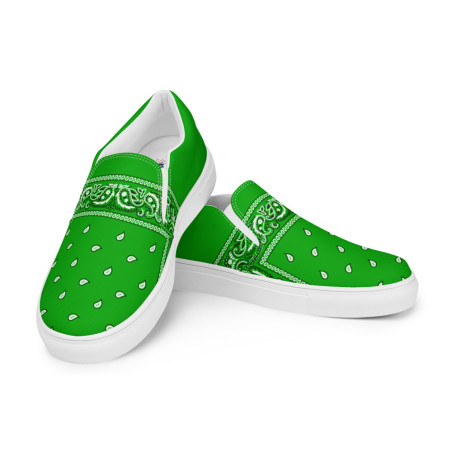 BGR Womens Kelly Green Bando Slip Ons