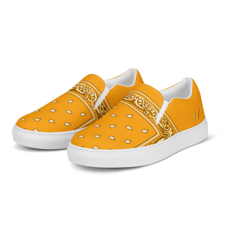 BGR Womens Gold Bando Slip Ons