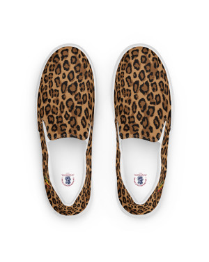 BGR Womens Leopard Print Slip Ons