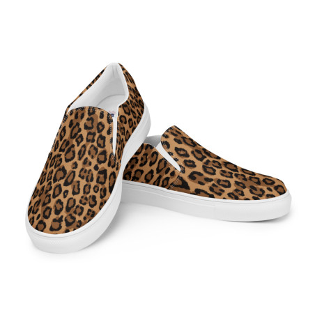 BGR Womens Leopard Print Slip Ons