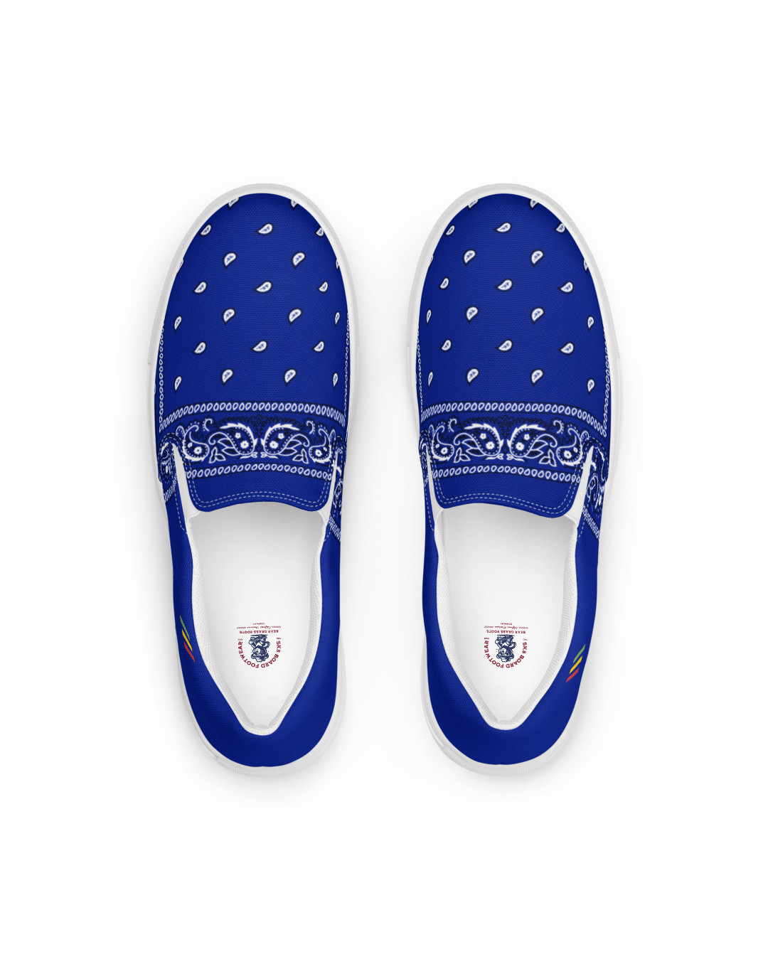 BGR Womens Royal Blue Bando Slip Ons