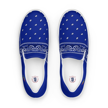 BGR Womens Royal Blue Bando Slip Ons