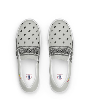 BGR Womens Silver Bando Slip Ons