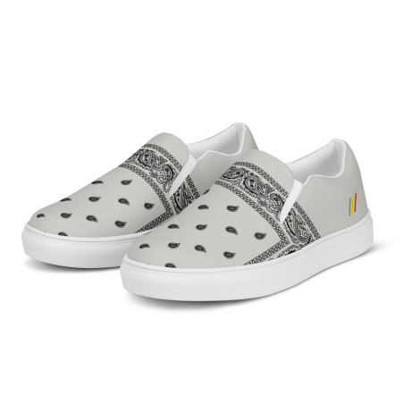 BGR Womens Silver Bando Slip Ons