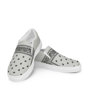 BGR Womens Silver Bando Slip Ons