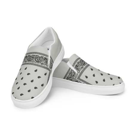 BGR Womens Silver Bando Slip Ons