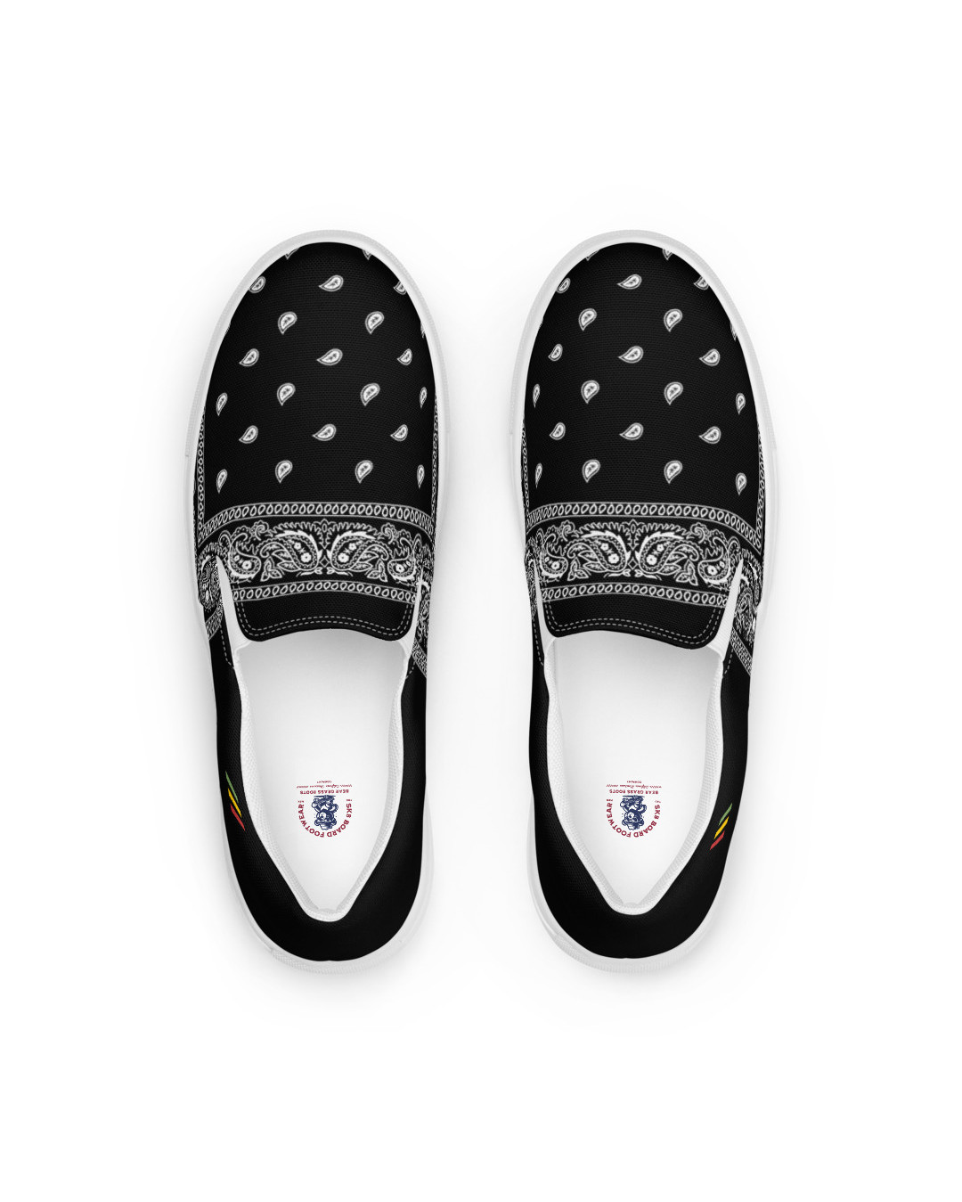 BGR Womens Black Bando Slip Ons
