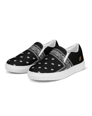 BGR Womens Black Bando Slip Ons