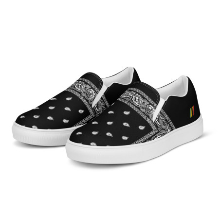 BGR Womens Black Bando Slip Ons