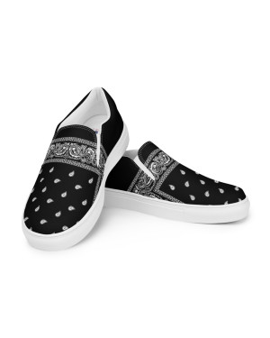 BGR Womens Black Bando Slip Ons