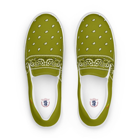 BGR Womens Olive Green Bando Slip Ons
