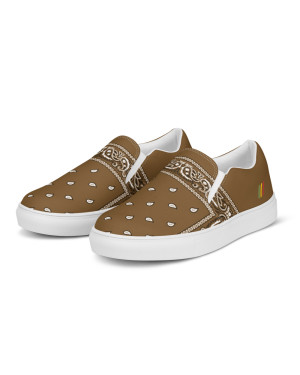 BGR Womens Brown Bando Slip Ons