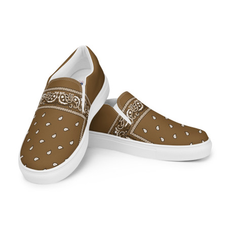 BGR Womens Brown Bando Slip Ons