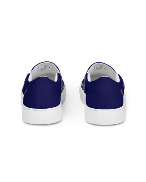 BGR Womens Navy Blue Bando Slip Ons