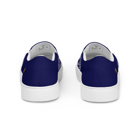 BGR Womens Navy Blue Bando Slip Ons