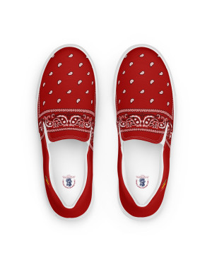 BGR Womens Cardinal Red Bando Slip Ons
