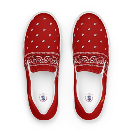 BGR Womens Cardinal Red Bando Slip Ons