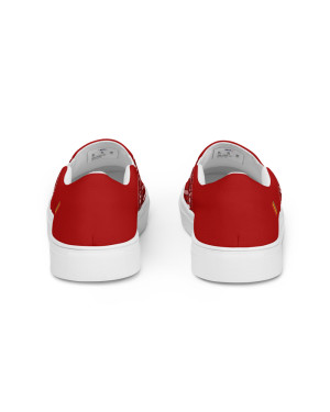 BGR Womens Cardinal Red Bando Slip Ons