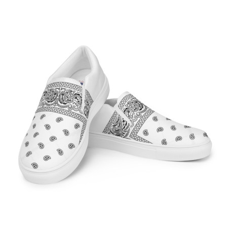 BGR Womens White Bando Slip Ons