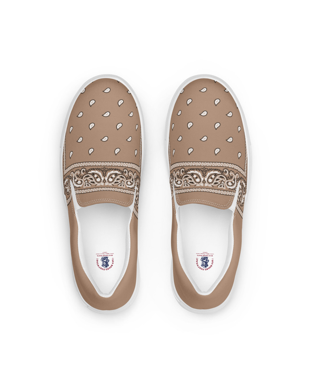BGR Womens Khaki Bando Slip Ons