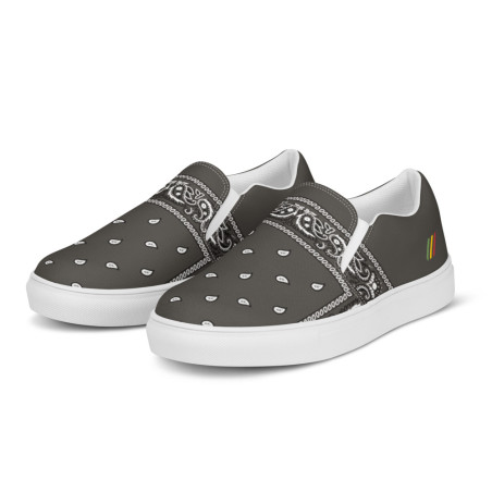 BGR Womens Dark Grey Bando Slip Ons