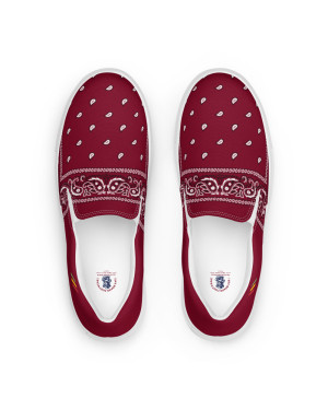 BGR Womens Red Wine Bando Slip Ons