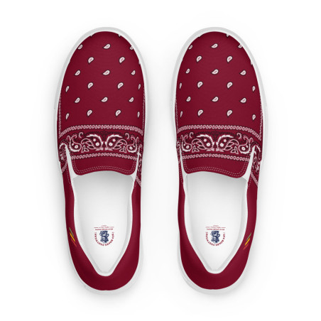 BGR Womens Red Wine Bando Slip Ons