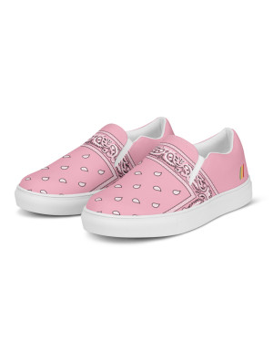 BGR Womens Light Pink Bando Slip Ons