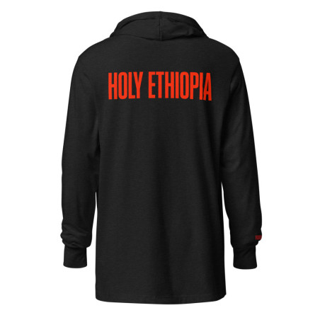 Black Holy Ethiopia Hooded Long-Sleeve Tee