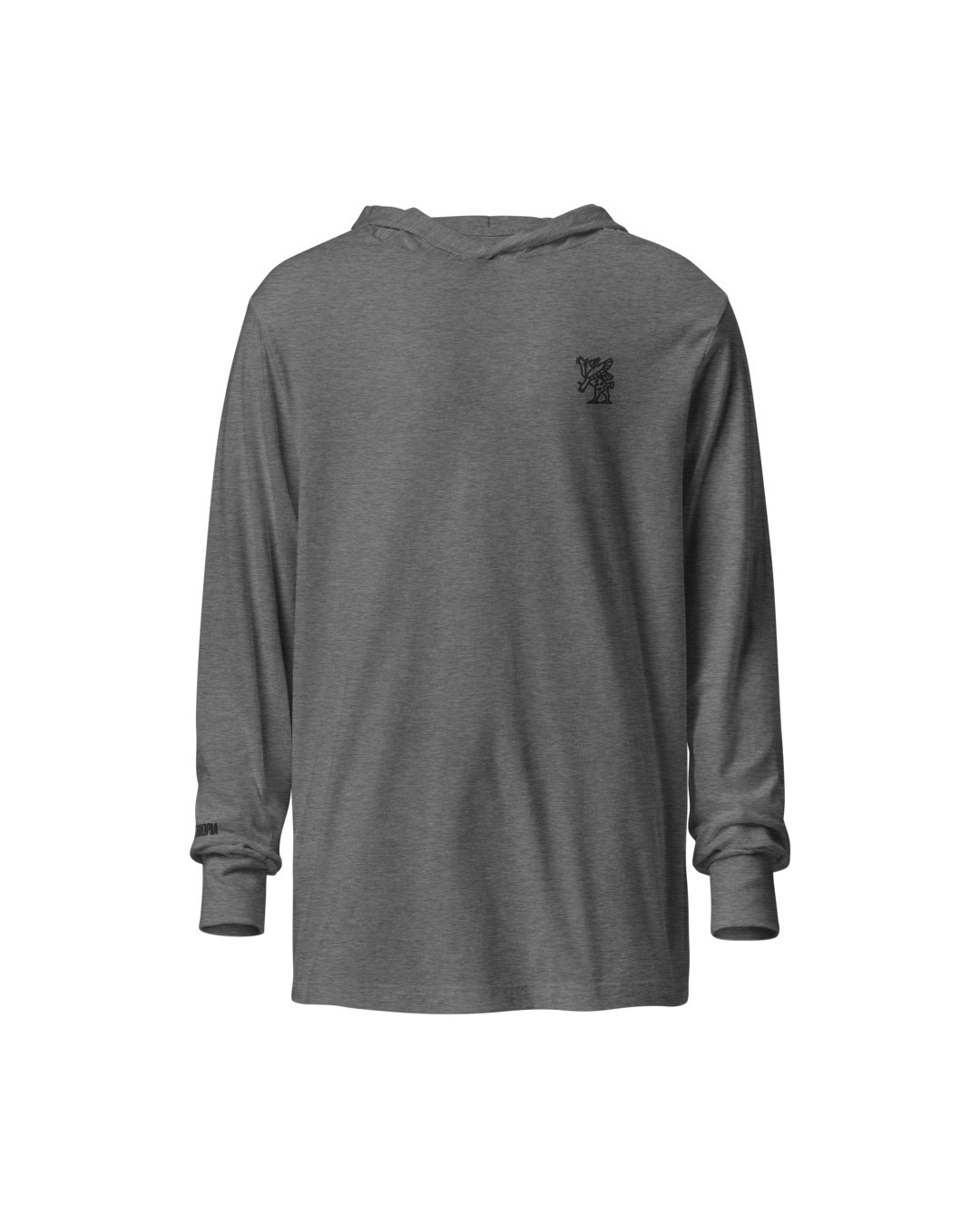 Holy Ethiopia Silver/Black Hooded Long-Sleeve Tee