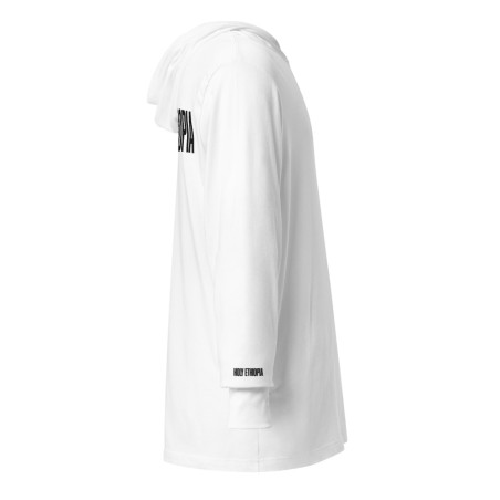 Holy Ethiopia White Hooded Long-Sleeve Tee