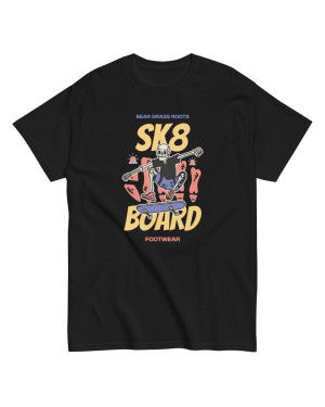 Black 'SK8 Board Footwear Bones' Classic T-Shirt