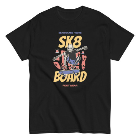 Black 'SK8 Board Footwear Bones' Classic T-Shirt