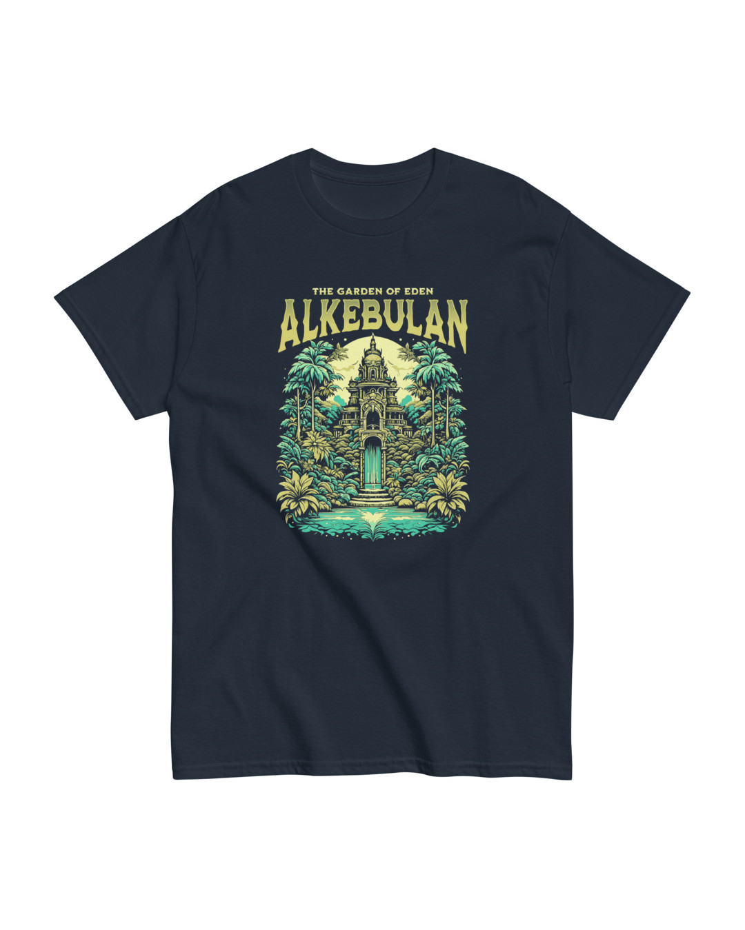 Navy 'Alkebulan Garden' Classic T-Shirt
