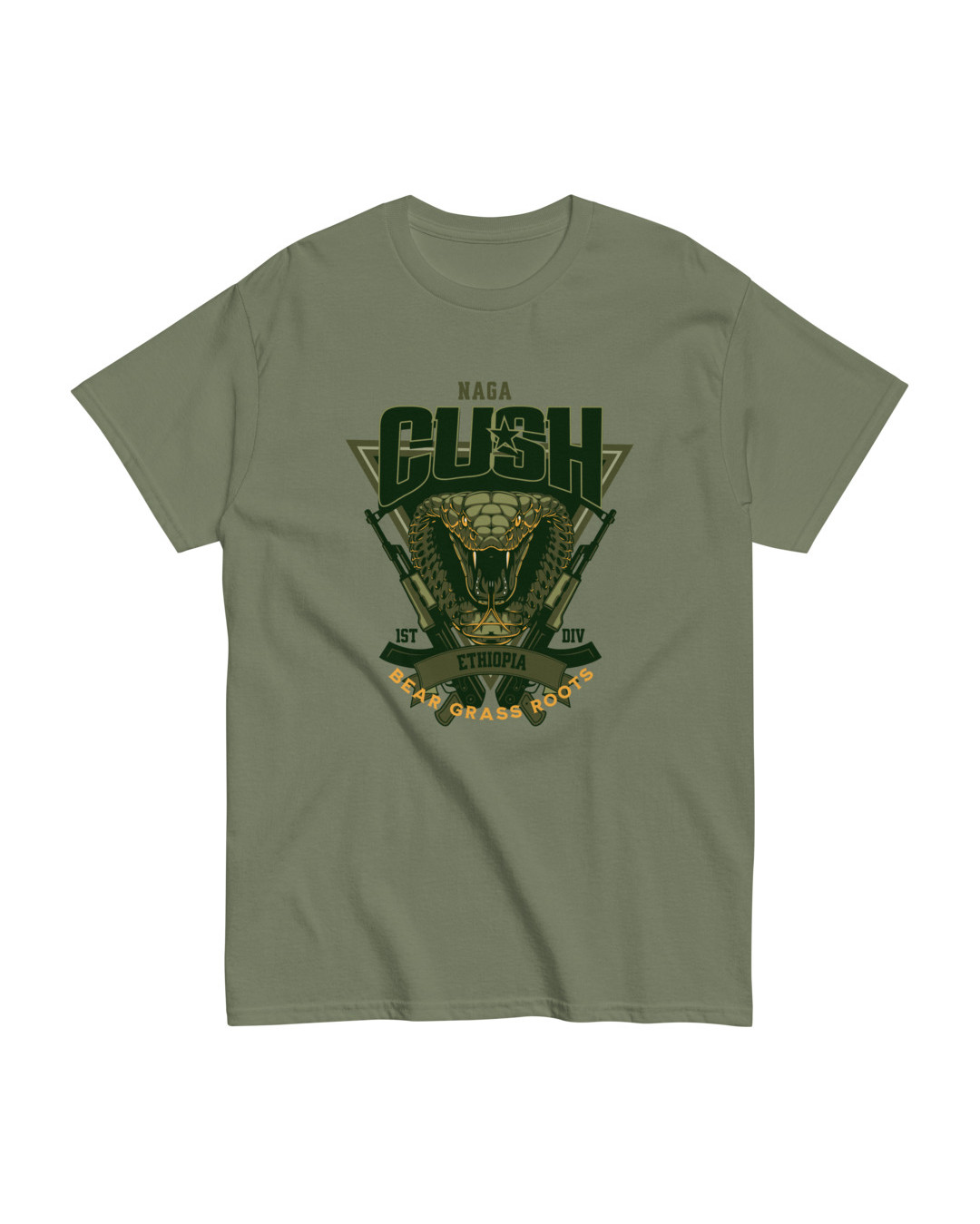 Military Green 'Naga Cush Army' Classic T-Shirt