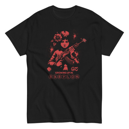 Black 'Growing Up In Babylon' Classic T-Shirt