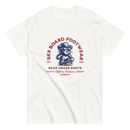 White 'SK8 Board Footwear Logo' Classic T-Shirt